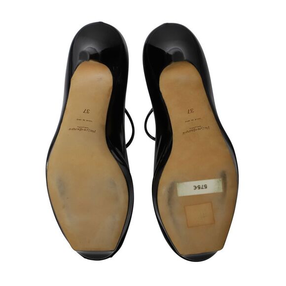Yves Saint Laurent Peep Toe Platform Mary Jane Pumps in Black Patent Leather - Picture 5 of 7